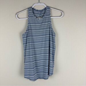 Lululemon Cut Back Stripe Tempest Blue White All Tied Up Athletic Tank Top 6